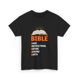 Bible Basic Instructions T-Shirt - Black