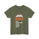 Bible Basic Instructions T-Shirt - Military Green