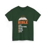 Bible Basic Instructions T-Shirt - Forest Green