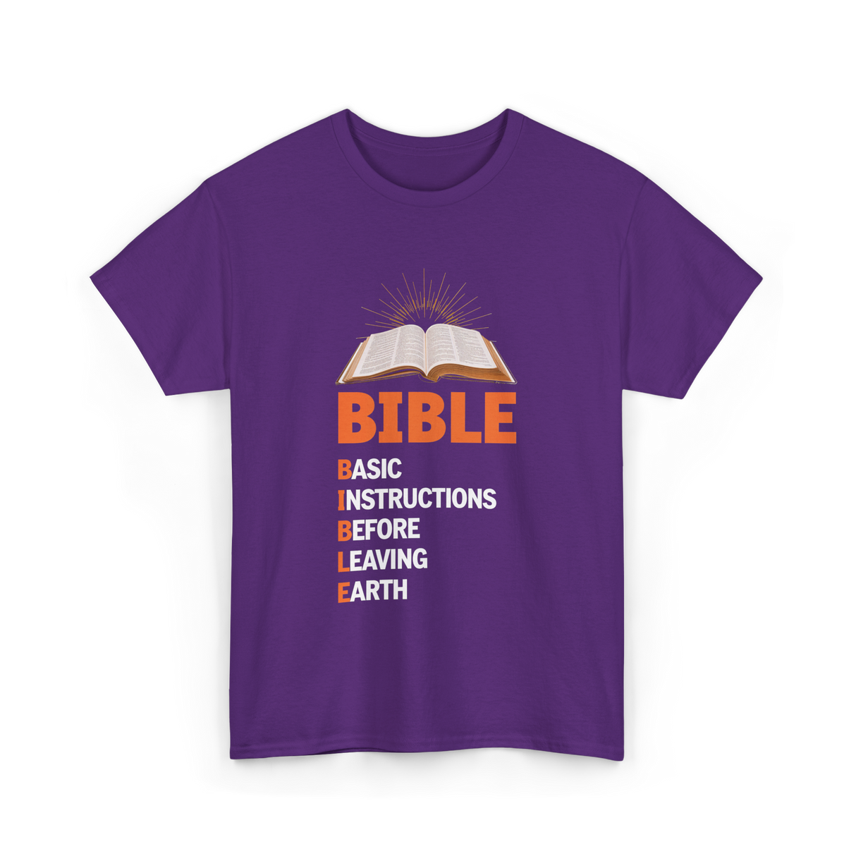 Bible Basic Instructions T-Shirt - Purple