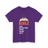 Bible Basic Instructions T-Shirt - Purple