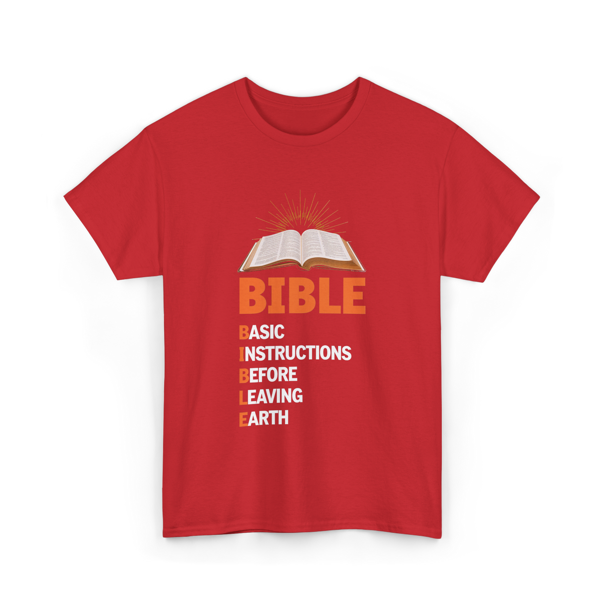 Bible Basic Instructions T-Shirt - Red