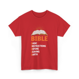 Bible Basic Instructions T-Shirt - Red