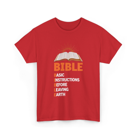 Bible Basic Instructions T-Shirt - Red