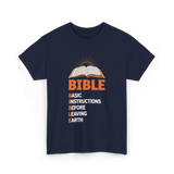 Bible Basic Instructions T-Shirt - Navy