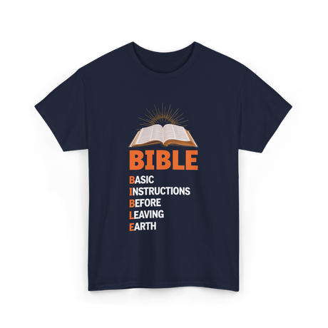 Bible Basic Instructions T-Shirt - Navy