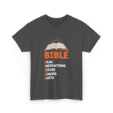 Bible Basic Instructions T-Shirt - Dark Heather