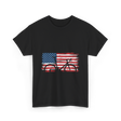 Bicycle American Flag Cycling T-Shirt - Black