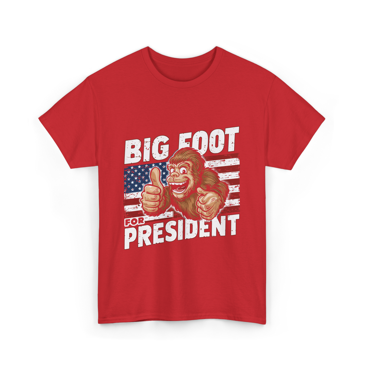 Big Foot for President Bigfoot T-Shirt - Red