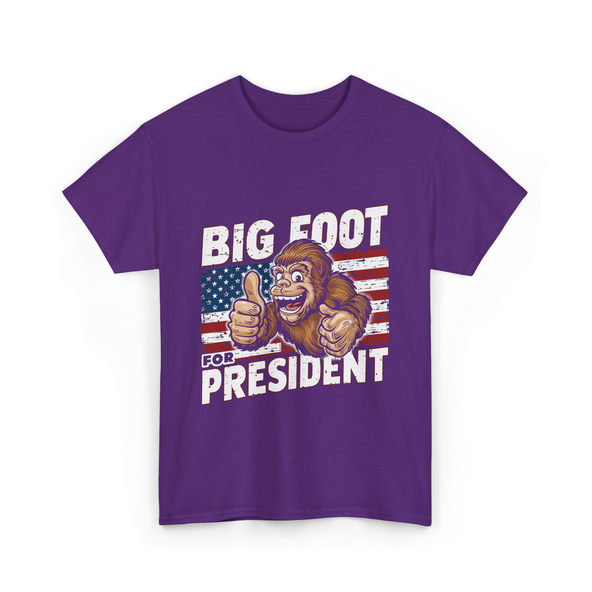 Big Foot for President Bigfoot T-Shirt - Purple