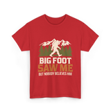 Big Foot Saw Me Bigfoot T-Shirt - Red