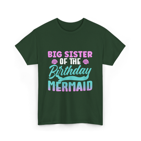 Big Sister Mermaid T-Shirt - Forest Green