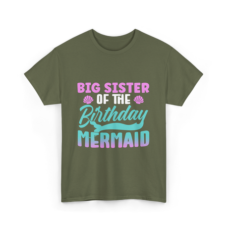 Big Sister Mermaid T-Shirt - Military Green