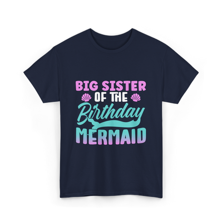 Big Sister Mermaid T-Shirt - Navy