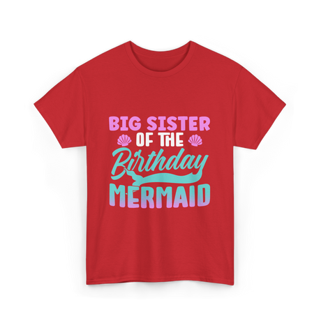 Big Sister Mermaid T-Shirt - Red