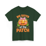 Big Sister of the Patch Pumpkin T-Shirt - Forest Green