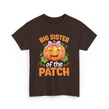 Big Sister of the Patch Pumpkin T-Shirt - Dark Chocolate