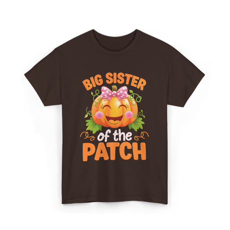 Big Sister of the Patch Pumpkin T-Shirt - Dark Chocolate