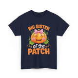 Big Sister of the Patch Pumpkin T-Shirt - Navy