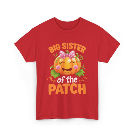 Big Sister of the Patch Pumpkin T-Shirt - Red