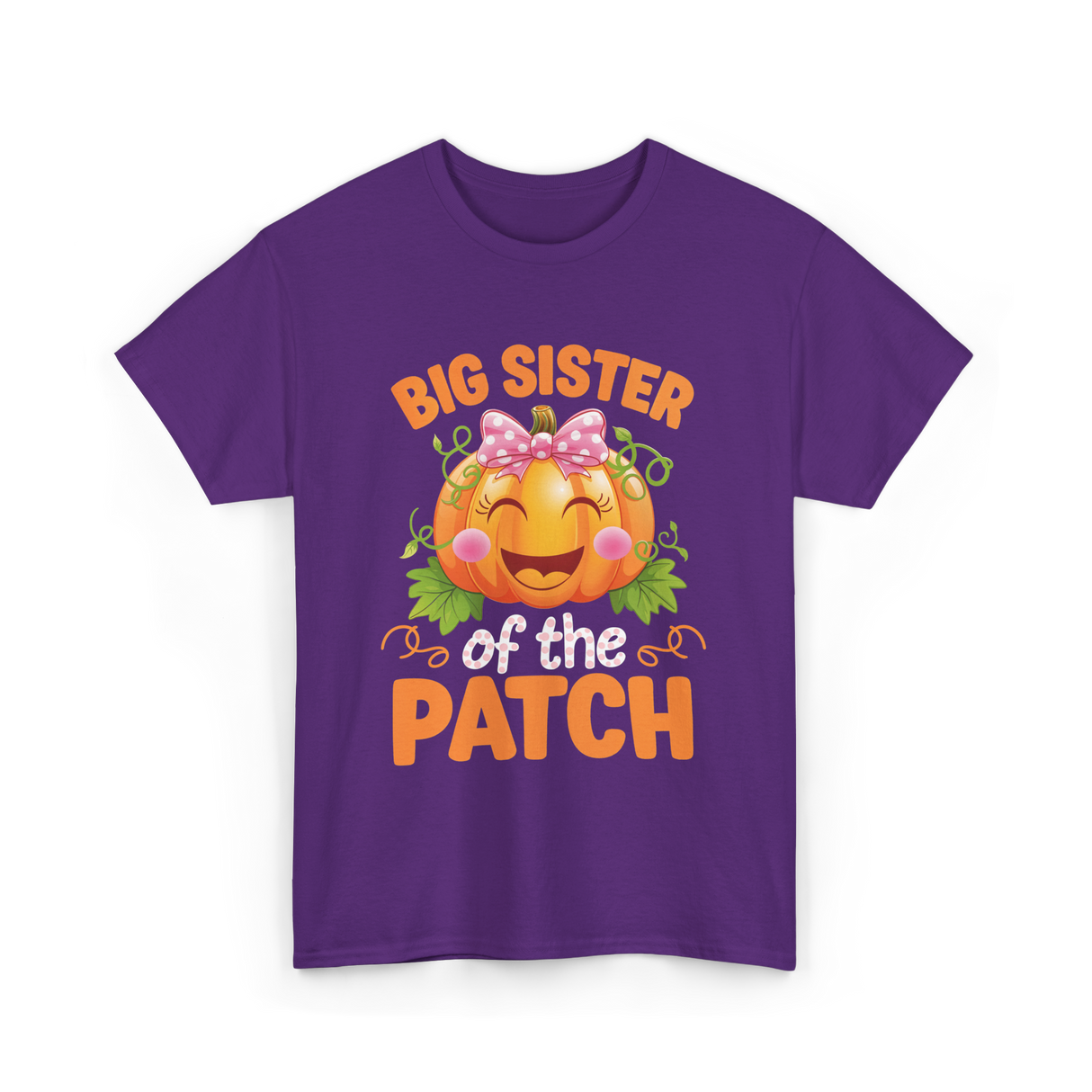 Big Sister of the Patch Pumpkin T-Shirt - Purple