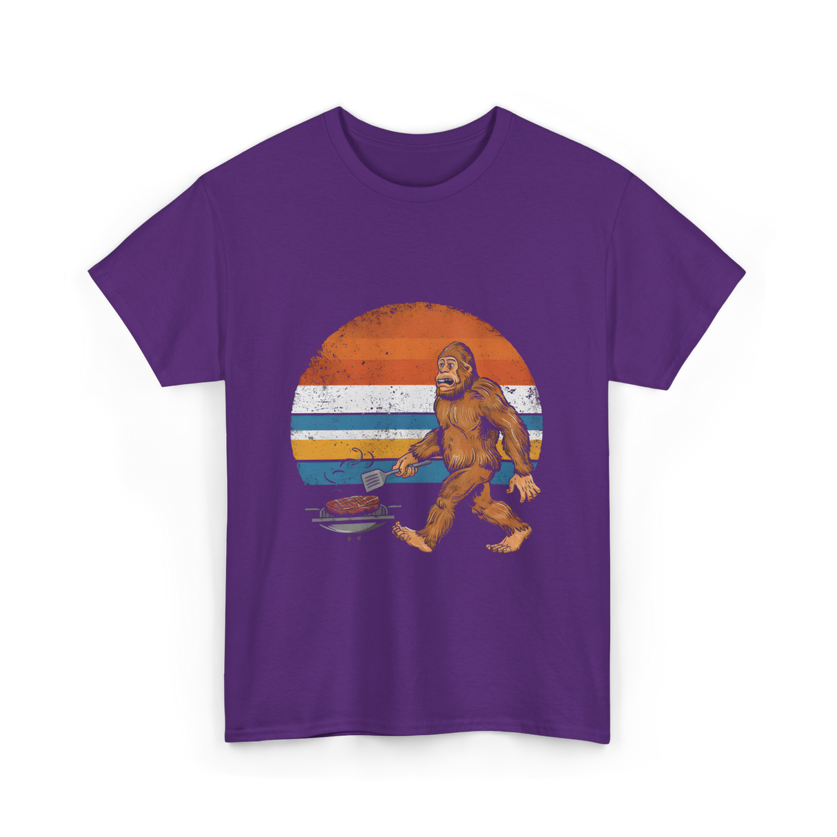 Bigfoot BBQ Grilling Bigfoot T-Shirt - Purple