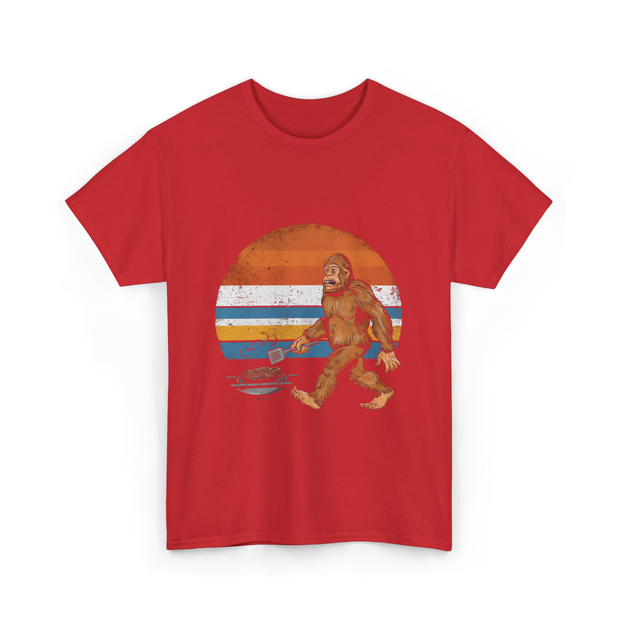 Bigfoot BBQ Grilling Bigfoot T-Shirt - Red