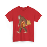 Bigfoot Carrying Taco Sasquatch T-Shirt - Red