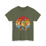 Bigfoot Carrying Taco Sasquatch T-Shirt - Military Green