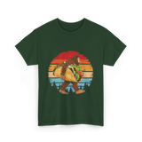 Bigfoot Carrying Taco Sasquatch T-Shirt - Forest Green