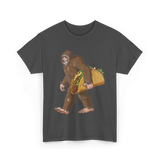 Bigfoot Carrying Taco Sasquatch T-Shirt - Dark Heather