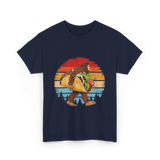 Bigfoot Carrying Taco Sasquatch T-Shirt - Navy