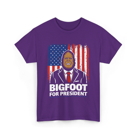 Bigfoot For President Bigfoot T-Shirt - Purple