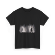 Bigfoot in the Forest Sasquatch T-Shirt - Black