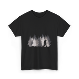 Bigfoot in the Forest Sasquatch T-Shirt - Black