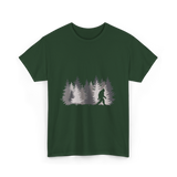 Bigfoot in the Forest Sasquatch T-Shirt - Forest Green