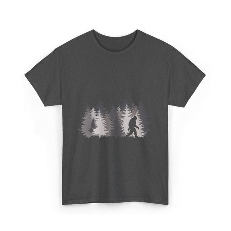 Bigfoot in the Forest Sasquatch T-Shirt - Dark Heather