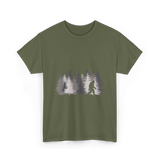 Bigfoot in the Forest Sasquatch T-Shirt - Military Green