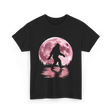 Bigfoot Moon Graphic Sasquatch T-Shirt - Black