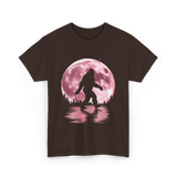 Bigfoot Moon Graphic Sasquatch T-Shirt - Dark Chocolate