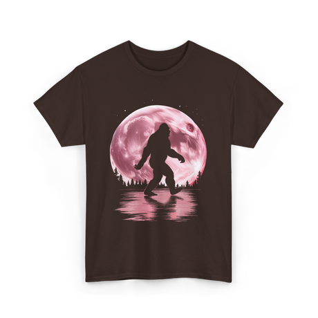 Bigfoot Moon Graphic Sasquatch T-Shirt - Dark Chocolate