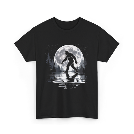 Bigfoot Moon Sasquatch Adventure T-Shirt - Black