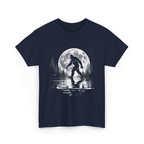 Bigfoot Moon Sasquatch Adventure T-Shirt - Navy