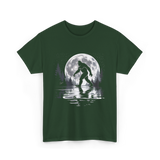 Bigfoot Moon Sasquatch Adventure T-Shirt - Forest Green