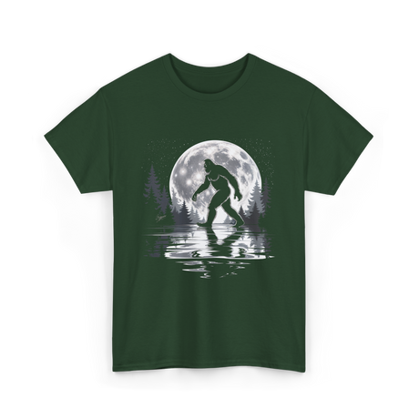 Bigfoot Moon Sasquatch Adventure T-Shirt - Forest Green