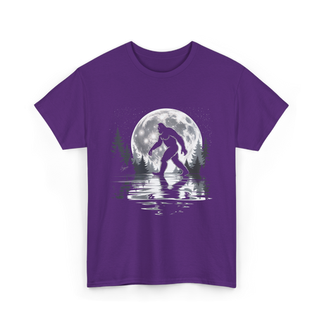 Bigfoot Moon Sasquatch Adventure T-Shirt - Purple