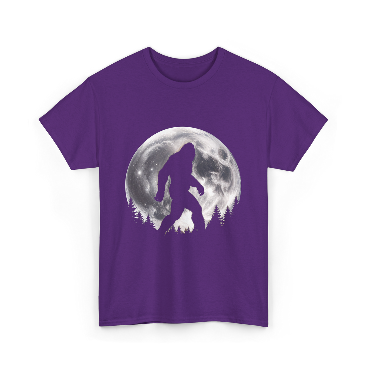 Bigfoot Night Stroll Sasquatch T-Shirt - Purple