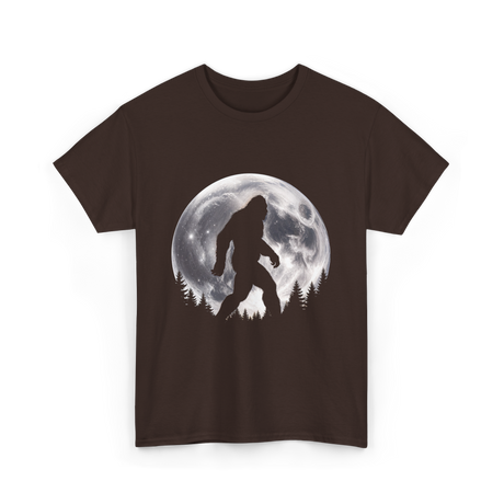 Bigfoot Night Stroll Sasquatch T-Shirt - Dark Chocolate