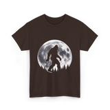 Bigfoot Night Stroll Sasquatch T-Shirt - Dark Chocolate