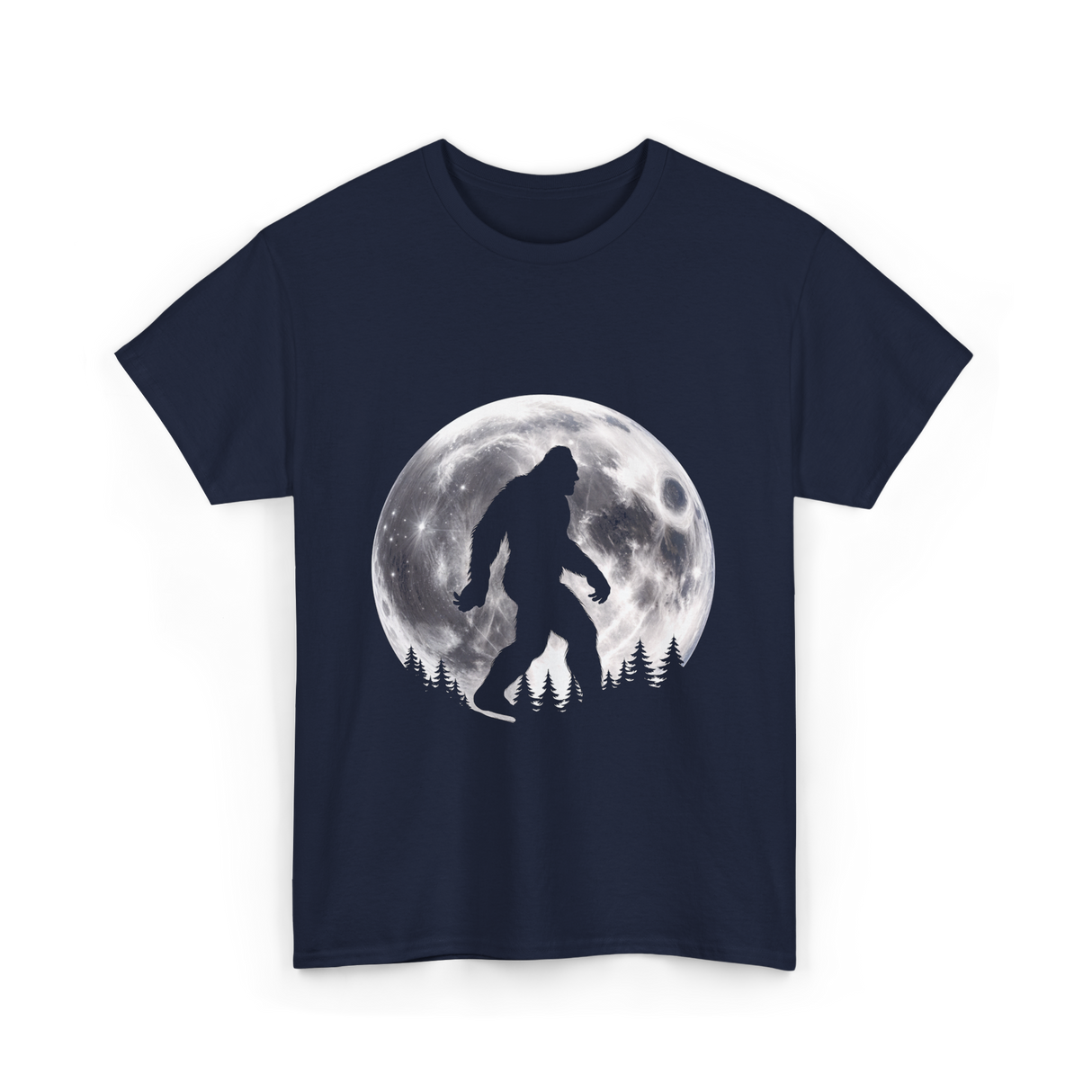 Bigfoot Night Stroll Sasquatch T-Shirt - Navy